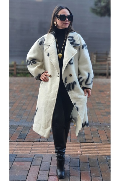 Park Moda Італійський вовняний пальто з літнім візерунком