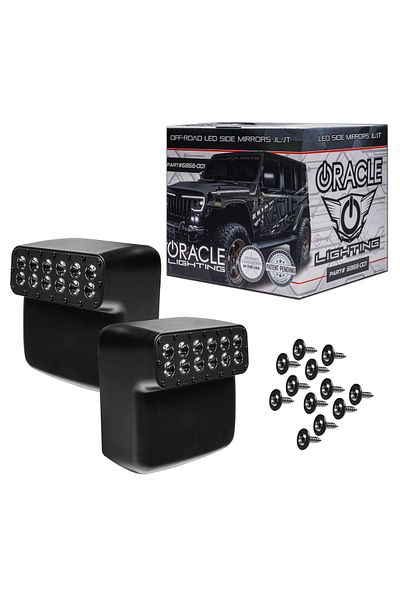 oracle مرايا جانبية LED للطرق الوعرة لسيارة Jeep Wrangler JL وGladiator JT مقاس 18-25