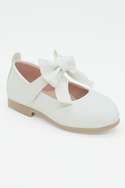 SIRRI Girl's Amira Velcro and Bow Ballerina Shoes