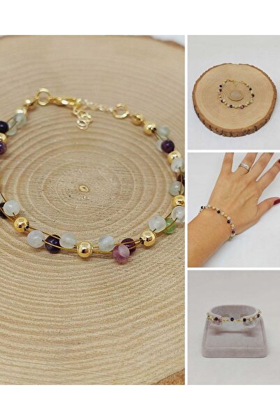 Yasamtohumu Narukvica od fluoritnog kamena 4mm (39347)