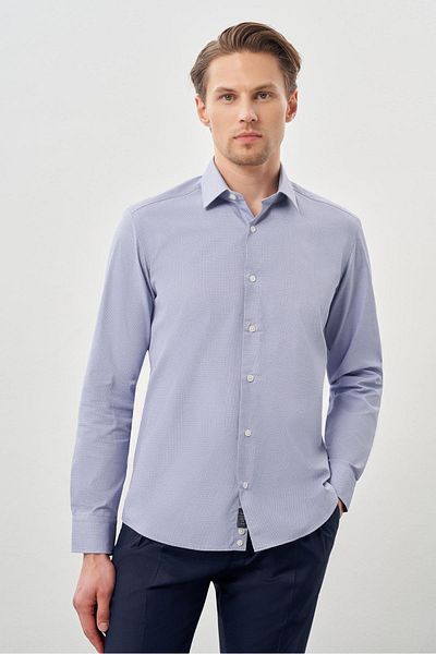 İmza Тъмносин с дълъг ръкав Dobby Selim Slim Shalwar 1004245226
