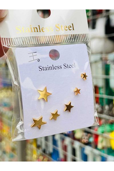 G Sport POLO Triple Star Model Stainless Steel Earrings