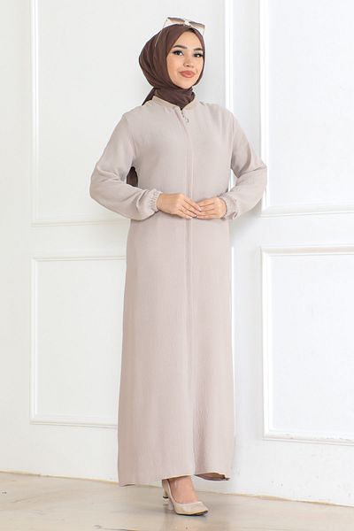 OKTAYUSTA COLLECTİON Sade Daily Full Length Κρυφό Μπεζ Φεράκι