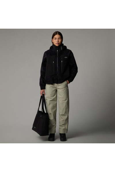 THE NORTH FACE سترة نسائية سوداء من الصوف بسحاب بطول كامل من الصوف