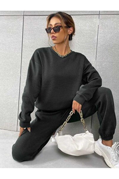 BW Bravely Wear طقم بدلة رياضية سوفت لوكس للجنسين - قطن، مقاس كبير