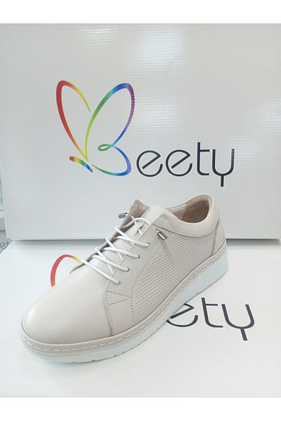 Beety 5277-1 pantofi ortopedici de zi cu zi din piele naturală bej