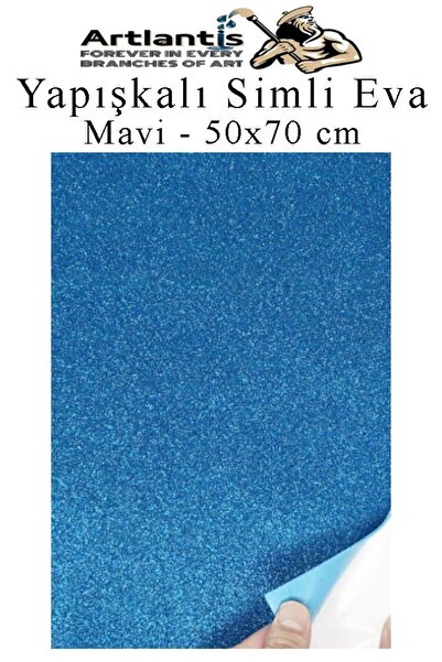 Artlantis Yapışkanlı Simli Eva 50x70 cm 1 Adet Simli Yapışkanlı Eva Süngeri Okul Kreş Anasınıfı Elişi Etkinlik