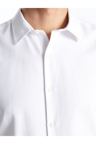 LC Waikiki Λευκό άνετο ανδρικό πουκάμισο με κοντό μανίκι