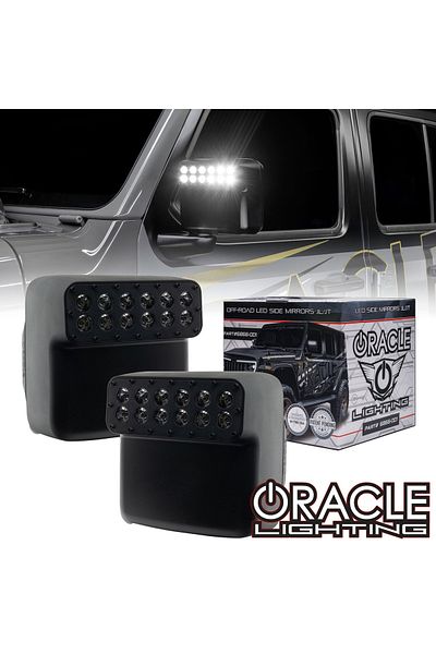 oracle مرايا جانبية LED للطرق الوعرة لسيارة Jeep Wrangler JL وGladiator JT مقاس 18-25