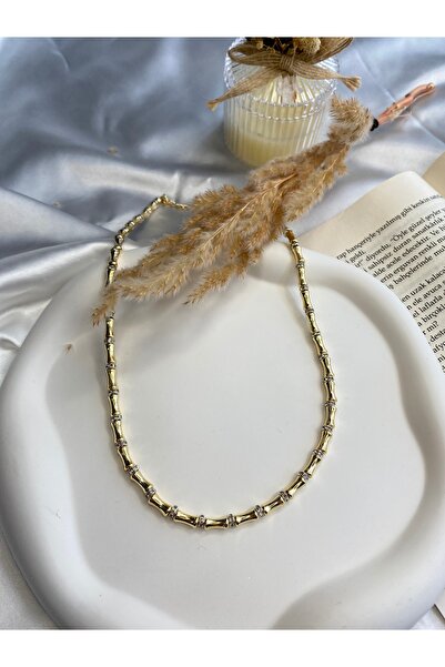 Galaxy Zirkon Taşlı Yassı Dorika Serenay Kolye