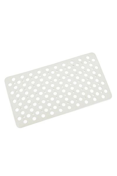 MAİN SHOP 1 Piece White Bathtub Mat Sticky with Suction Cups Shower Cabin Bathroom Shower Anti-Slip 33X66 cm M-141