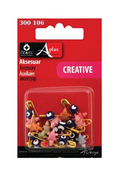 ÖZ-EL AŞ 12 قطعة من البلاستيك على شكل عين الشر مطرز بإبرة أمان - 300 106