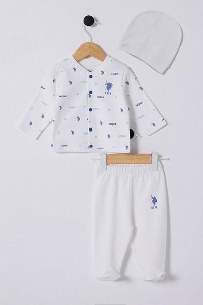 U.S. Polo Assn. BAZA. Polo Assn. Set pentru copii alb pentru bebelusi