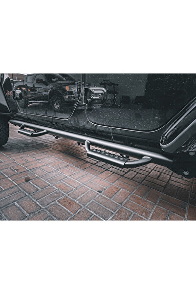 American Off Road Jeep Wrangler JL 4DR 18-24 Side Steps, Nerf Bars, Stealth Edition