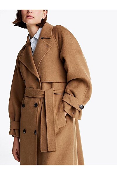 Tommy Hilfiger Γυναικείο μάλλινο παλτό WW0WW45919 Καφέ