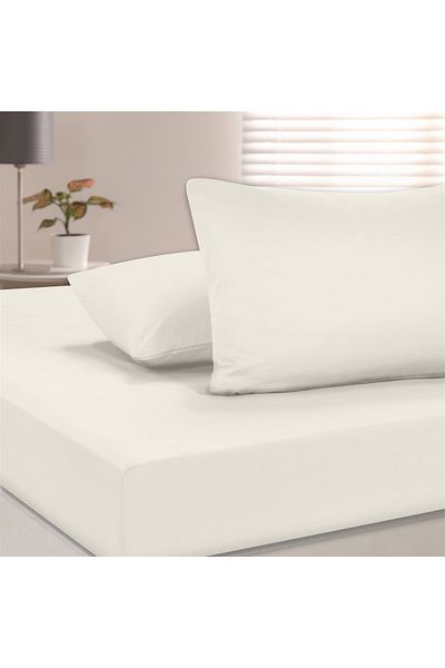 Evim 100% Cotton Akfil Flat Sheet Set 160X240 Off White Single