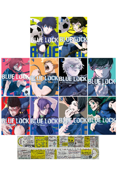 Komik Şeyler Blue Lock 10 Cilt Manga Seti