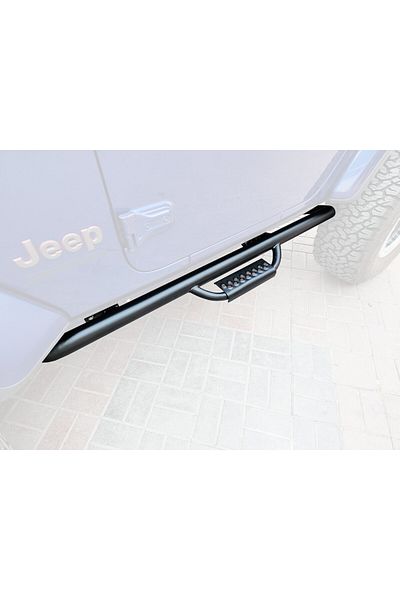 American Off Road Jeep Wrangler JL 2DR 18-23 Side Steps, Nerf Bars, Stealth Edition
