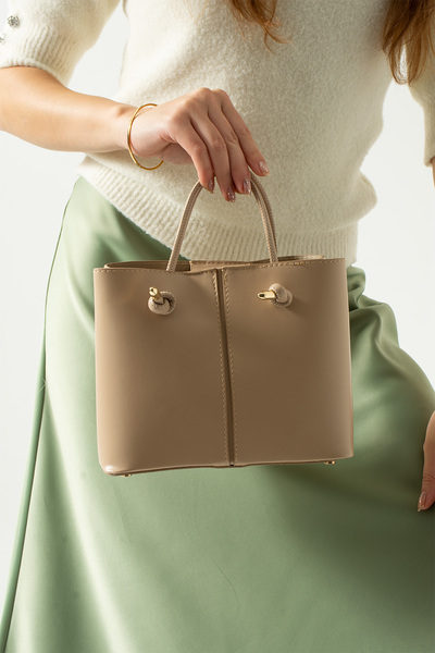 MÜJERİL'S Γυναικεία τσάντα χεριού και ώμου με λεπτομέρεια με κορδόνια