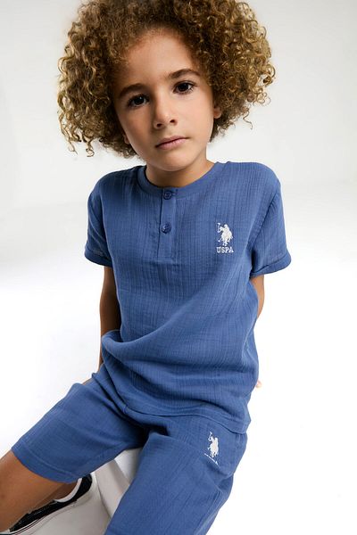 U.S. Polo Assn. Costum bermude verde pentru băiat