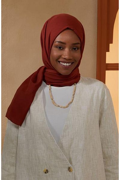 BURDEN IPEK Ellen Cotton Shawl Claret Red
