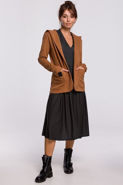 BEWEAR Blazer simplu cu glugă, pe nasturi
