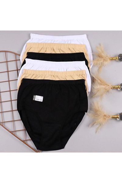 Edacan Women's Cotton High Waist Bato Panties / 6 Pcs