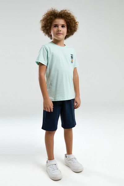 Arnetta Boy's Green Bermuda Suit
