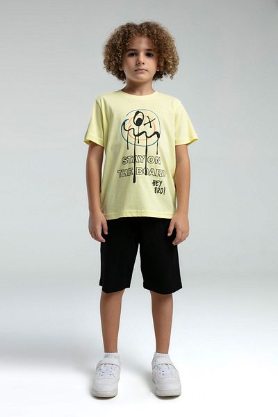 Rolypoly Boy's Yellow Bermuda Suit