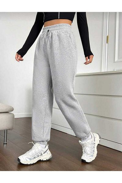 yg ydn giyim Pantaloni de sport unisex gri Jogger - 3 fire