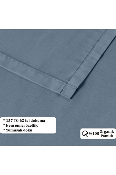 Evim 100% бавовняний комплект простирадл Akfil 160x240 см, індиго