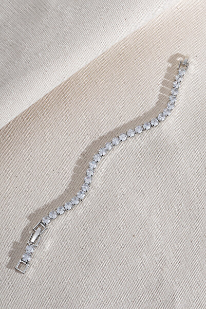 LA PERRY ACCESSORIES Silver Color Big Stone Waterway Bracelet