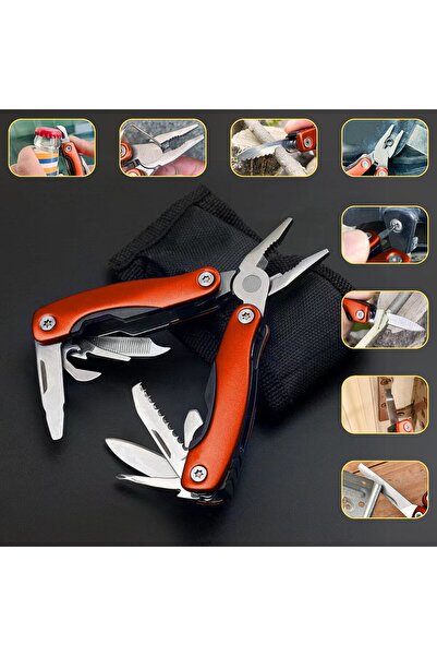 DEKOHOP Outdoor Mini Katlanır Pense Çakı Bıçak Kamp Piknik Balıkçılık Doğa Ço...