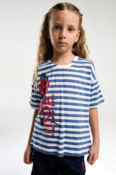 U.S. Polo Assn. U.S. Polo Assn. Girl's Blue Bermuda Suit