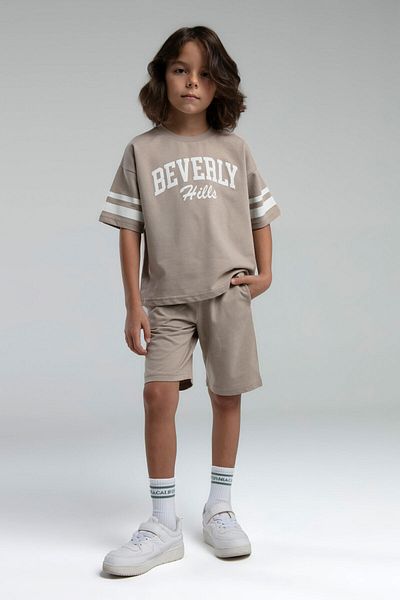 Rolypoly Boy's Cream Bermuda Suit