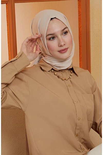 BURDEN IPEK Ellen Beige Cotton Shawl - Sand Design