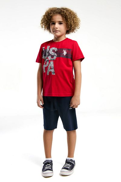 U.S. Polo Assn. U.S. Polo Assn. Boy's Red Bermuda Suit