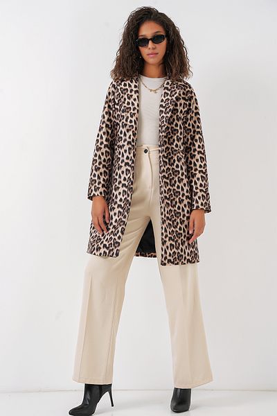 Bigdart 9085 Model Patterned Cashew Coat - C. Brown