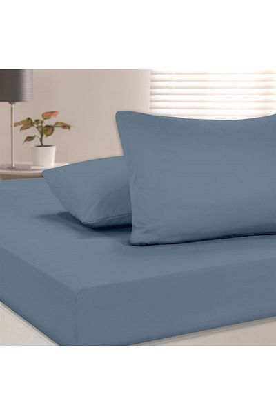 Evim 100% Cotton Akfil Flat Sheet Set 160X240 cm Indigo