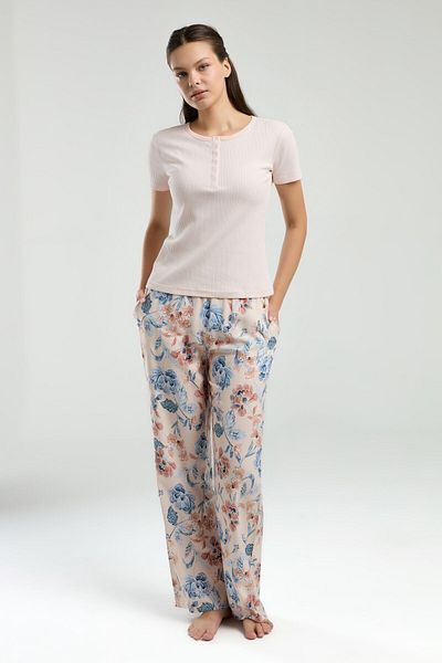 Arnetta Women's Pink Short Sleeve Pajama Set