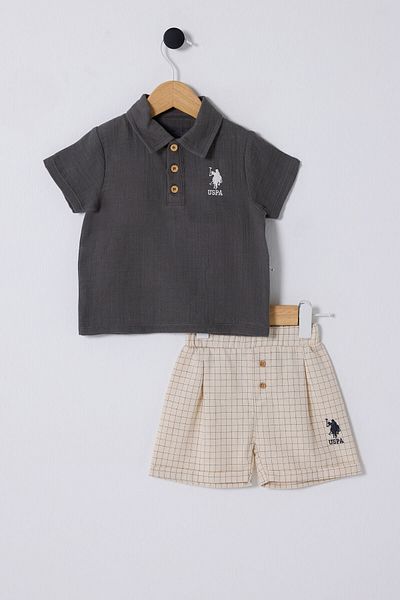 U.S. Polo Assn. U.S. Polo Assn. Baby Boy Anthracite Baby Set