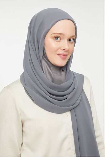 NURMAHREM غطاء رأس عملي جاهز - شيفون قطني ممشط ذاتيًا