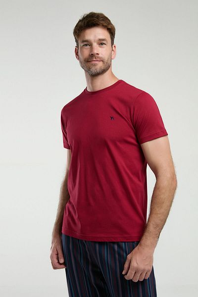 Arnetta Ανδρικό σετ πιτζάμες Claret Red κοντομάνικο