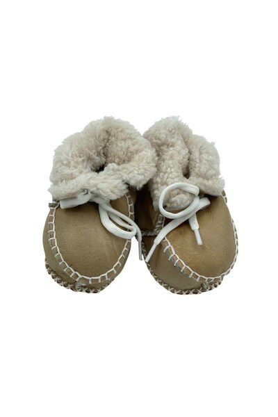 Funny Baby Kürklü Deri Soft Bebek Ayakkabası 4070