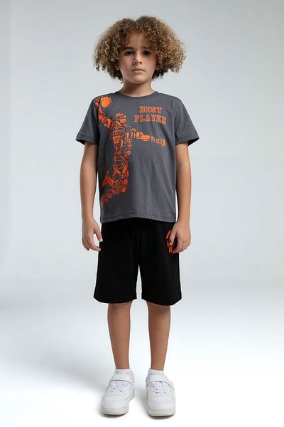 Rolypoly Boy's Gray Bermuda Suit