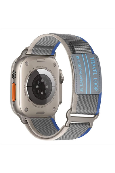 PSGT Apple Watch için Naylon Spor 42-44-45-49mm'ye Uygun Sihirli Bant Kapatma...