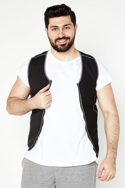 RBX Men Sports Fit Slimming Work-out Vest, Black
