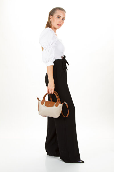 Newish Polo Geantă de mână și de umăr mică Tiger bej pentru femei