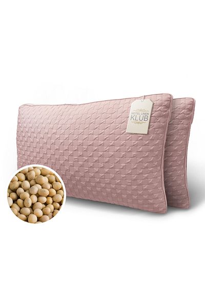 Hotel Linen Klub Soya Bean Pack of 2  Pillow - Provide Optimal Comfort, Superior Support, and Breathability