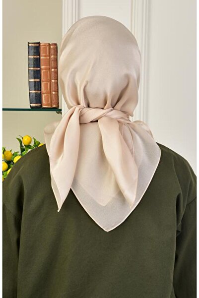 BURDEN IPEK Beige Colored Janjan Satin Evening Dress Scarf